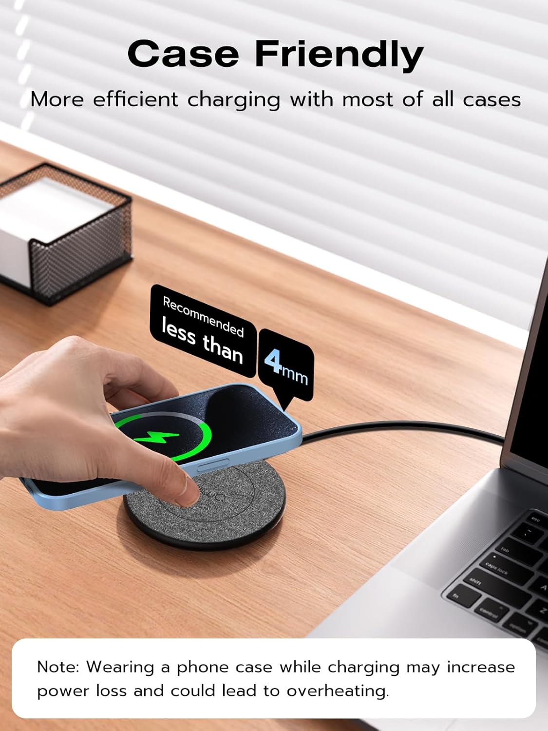 NewQ Wireless Charger, 15W Max Wireless Charging Pad for iPhone 17 16 15 14 13 12 11Mini/SE/Pro/Max/Plus, Samsung Galaxy S23/S22/S21/S20/S10/S9/S8/S7/Note20/10/9/8, Air Pods/Pro/Galaxy Buds/+, 2 Packs