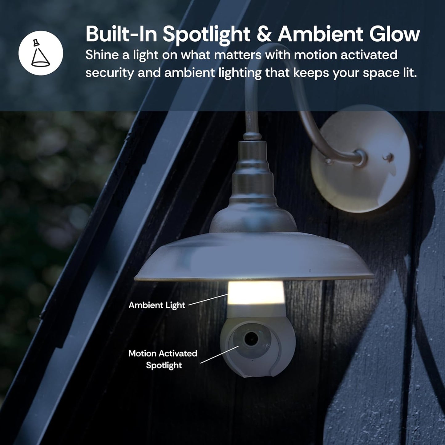 Luna Light Bulb Security Cameras Wireless Outdoor Indoor, 360° Pan Tilt, Color Night Vision, LED Bulb & Spotlight, 2.4GHz 5GHz Wi-Fi 6, Porch Light Cameras for Home Security (2026 Upgrade Version)