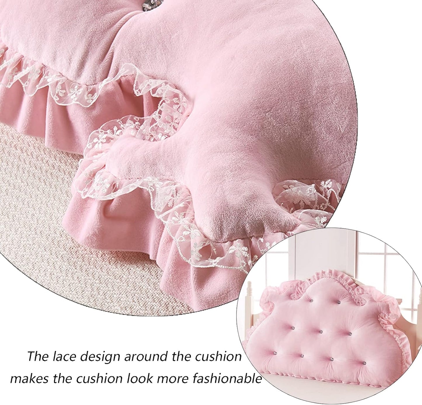 Bed Rest Pillow Bolster, 70.86" Headboard Cushion for Tatami & Back Support, Comfortable Reading & Relaxation Pillow for Home, Bedroom, Sofa, and Lounge Use (G 59.05IN/150CM)