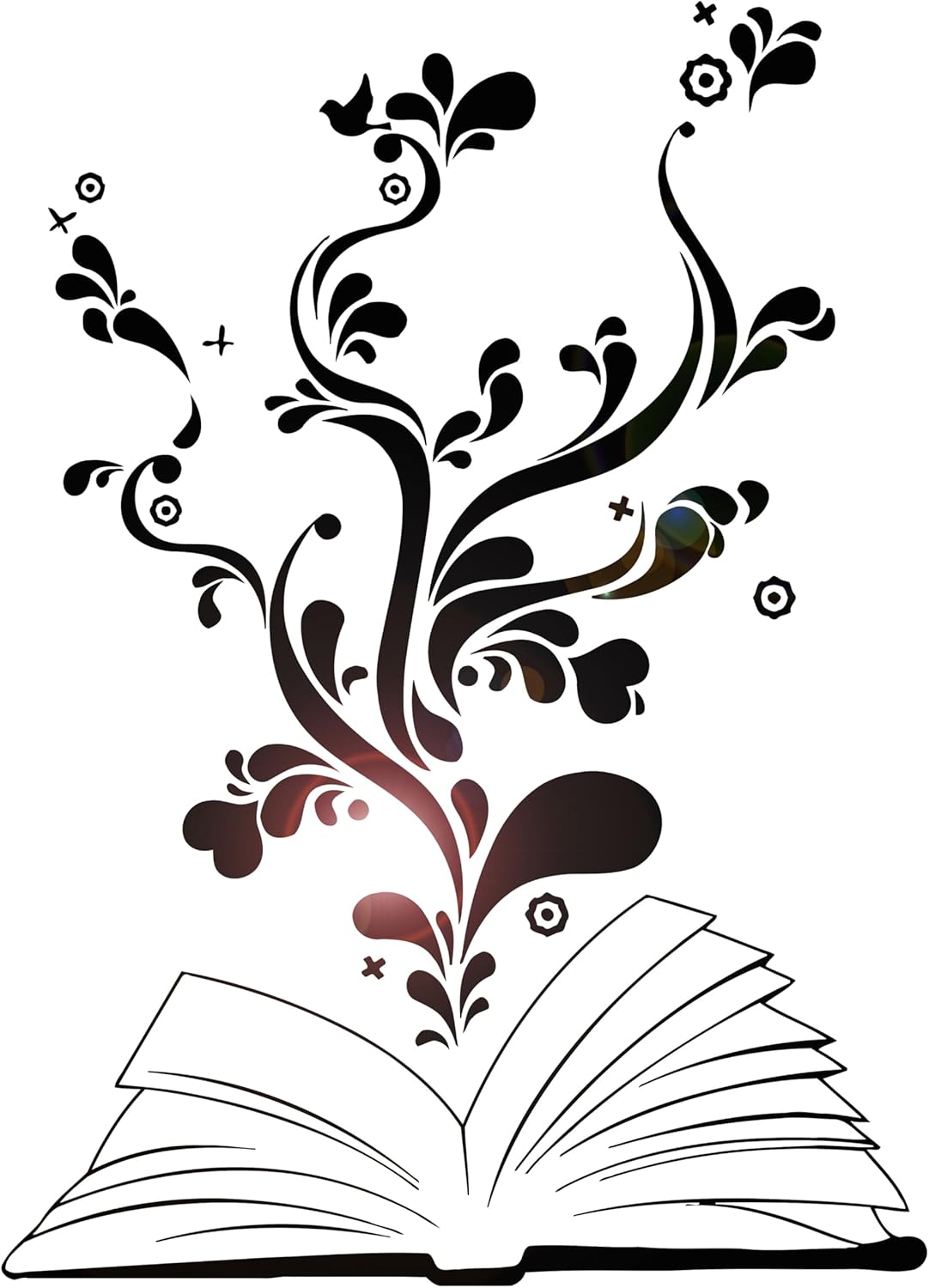 Vinyl Wall Decal Book Bookworm Library Bookstore School Stickers (ig2945) Dark Blue