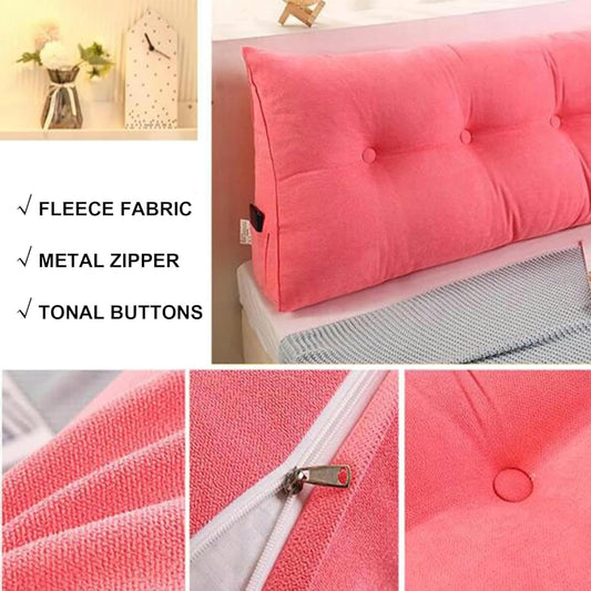 Triangular Reading Bed Pillow Large Cushion Headboard Solid Color Triangular Headboard Backrest Extra Large Reading Pillow Positioning Support Pillow with Removable Cover