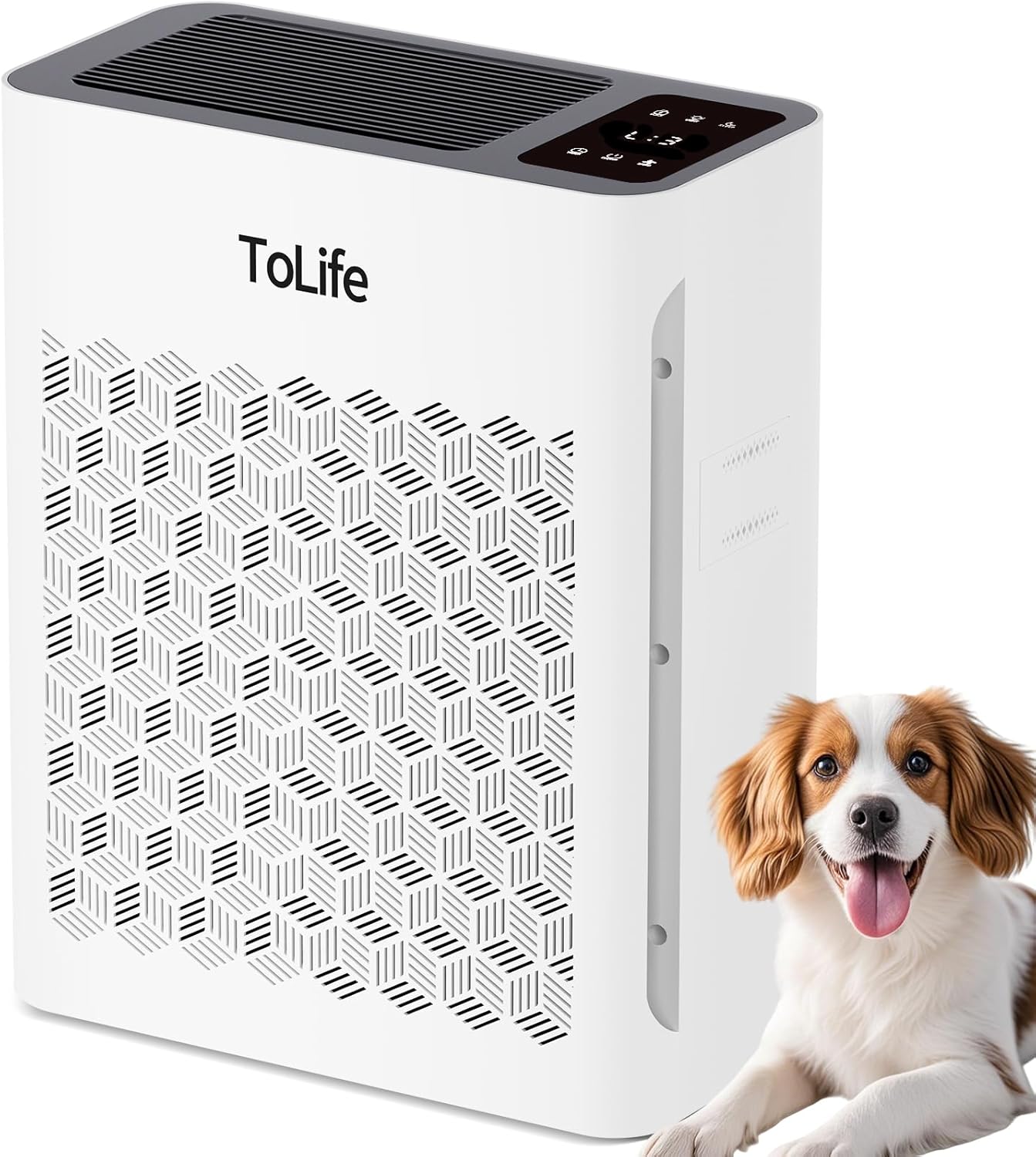 Tolife Air Purifier Large Room, Air Purifiers for Home Pets Hair with Washable Filter, Air Cleaner for Bedroom up to 1095 Ft² Dust Smoke Odor, Sleep Mode, Timer, White