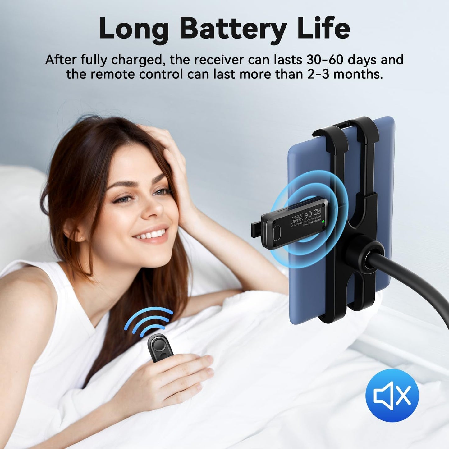 RF Remote Control Page Turner for Kindle Reading Ipad iPhone Android Tablets Surface Comics, Wireless Camera Video Recording Remote Controller, Super Lightweightt, Black