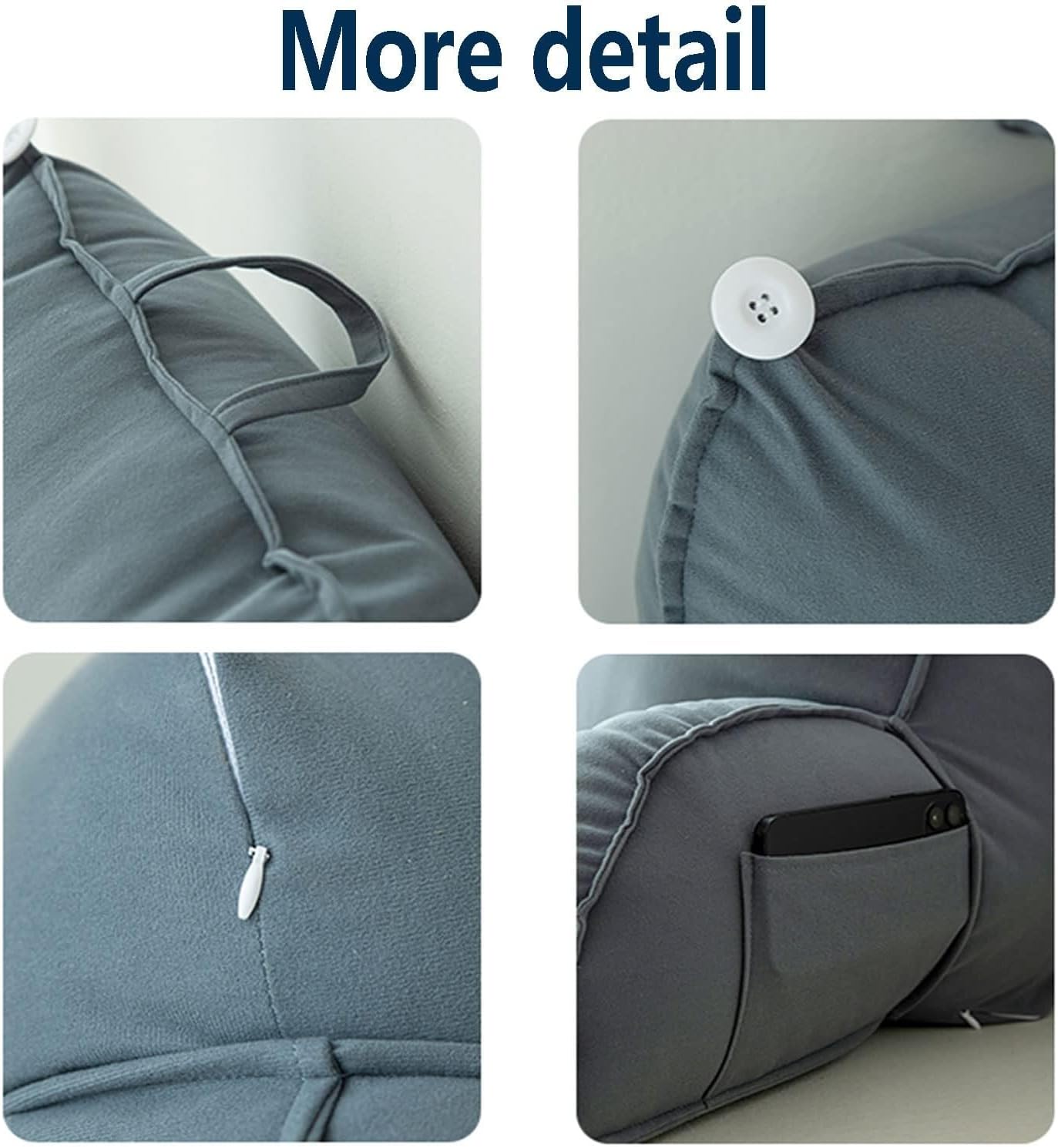 Reading Pillow with Arms, Bed Rest Pillows with Arm Rests, Lumbar Support Cushion, for Bed Back Support, for Sofas, Lounge, Recliner(B)