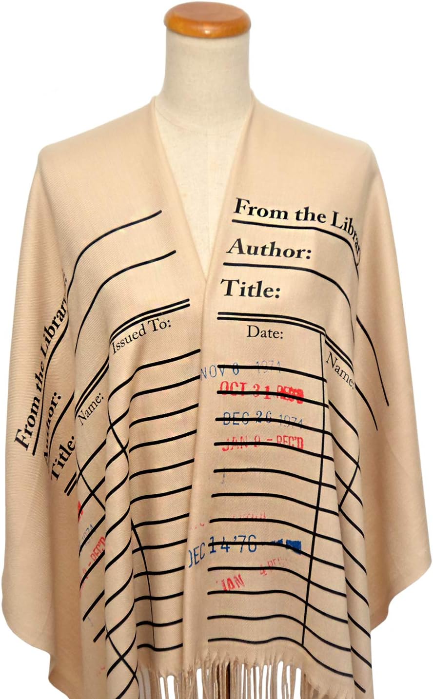 Universal Zone Library Card Scarf with Day Due Stamps