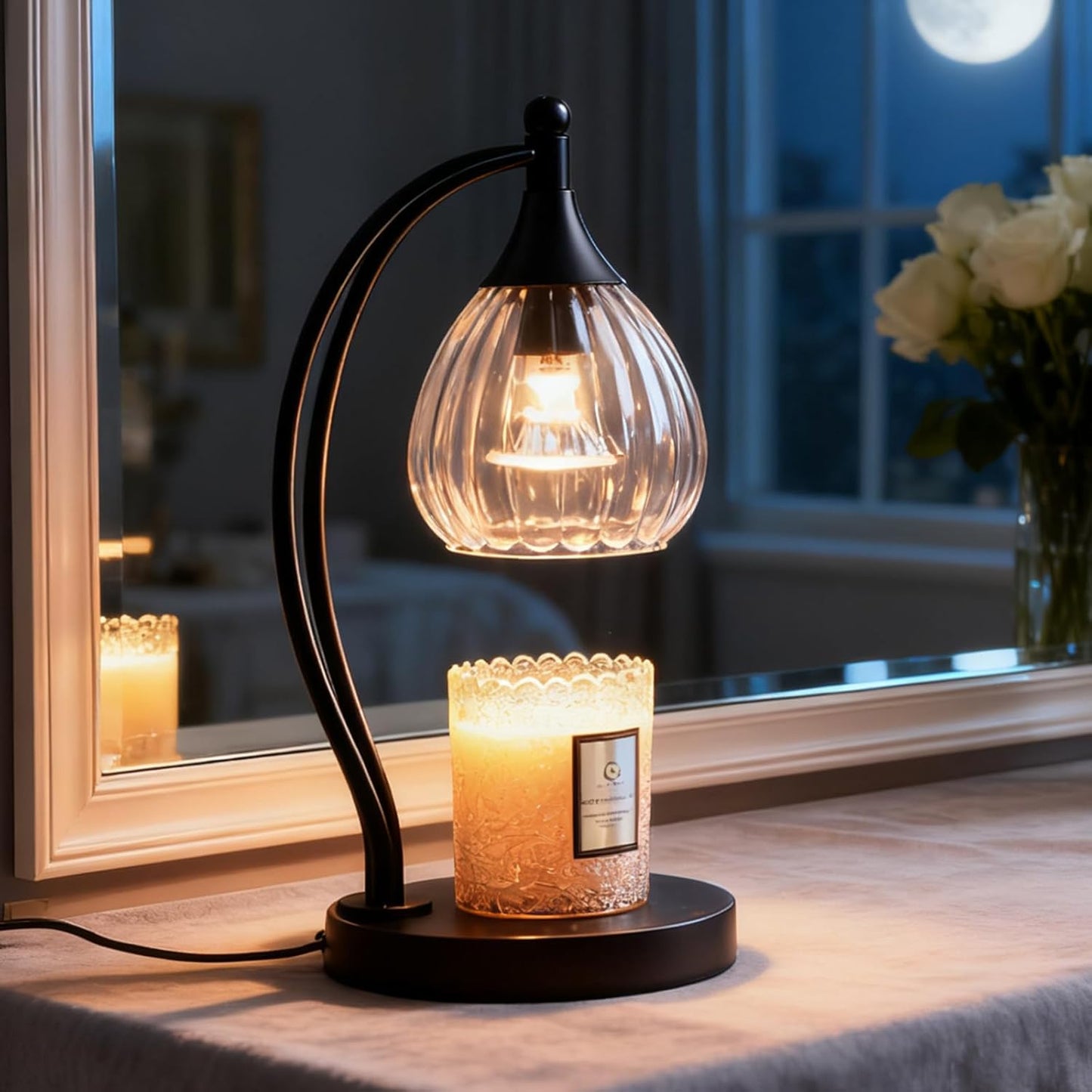 Candle Warmer Lamp with Timer Dimmer - Candle Lamp for Jar Candles - Birthday Gifts for Women Mom Home Decor House Warming Gifts, Lamp with 2 Bulbs
