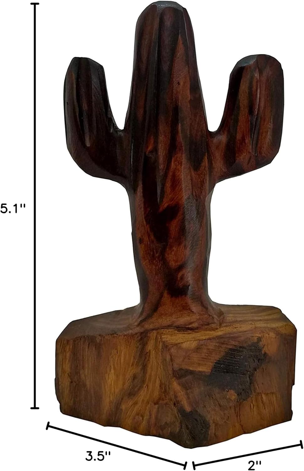 Cactus Decor - Hand Carved Wood Saguaro Desert for Home Decor - Handmade Wooden Sculpture - Old West Home Decor Southwest
