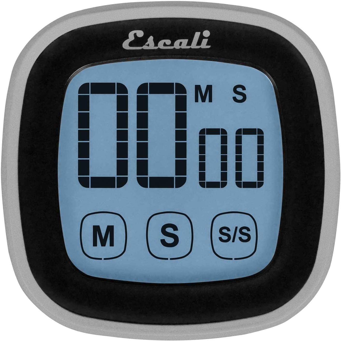 Escali Touch Screen LCD Display Digital Timer, Easy to Read and Touch Sensitive Controls Battery Saving, Black