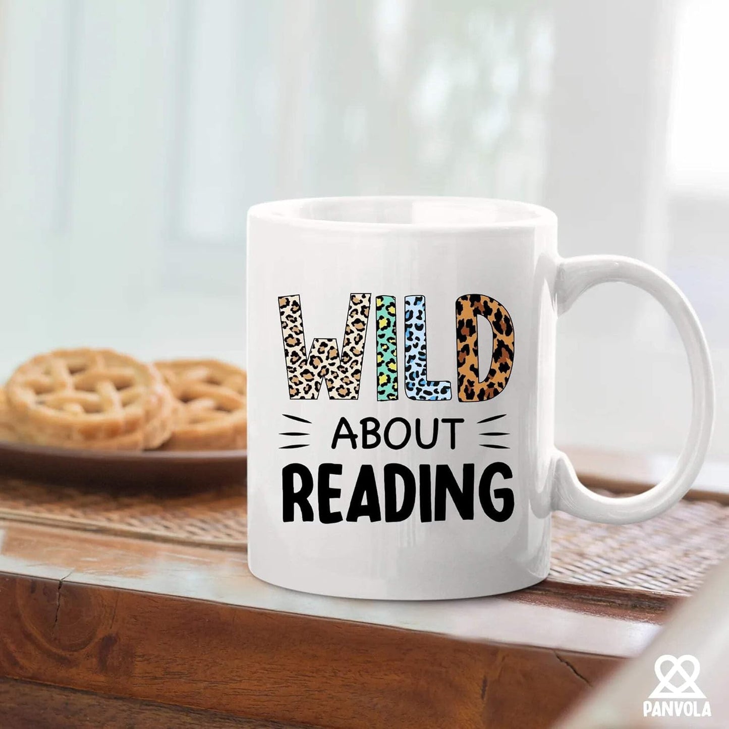 Wild About Reading Book Lover Gifts Book Readers Gifts For Women Men Sister Girlfriend Wife From Husband Boyfriend Dad Mom Funny Ceramic Mug Novelty Drinkware 11oz White