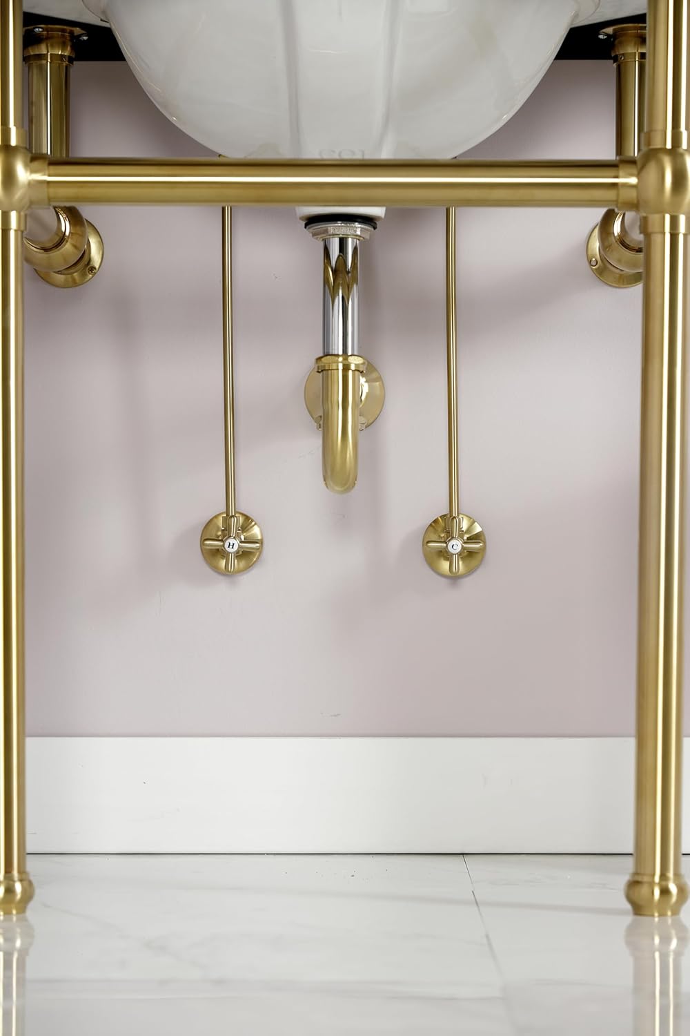 Kingston Brass KPK107P Trimscape Plumbing Supply Kit Combo, Brushed Brass