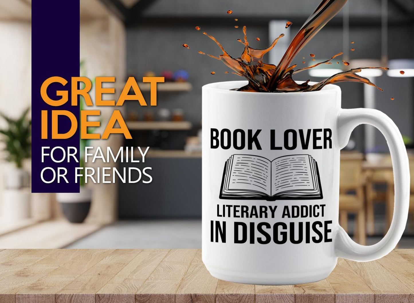 Book Lover Coffee Mug 15oz White -Book Lover Literary - Bookworm Literature Library Book Lover Reader Booked Editor Intellectual Studious