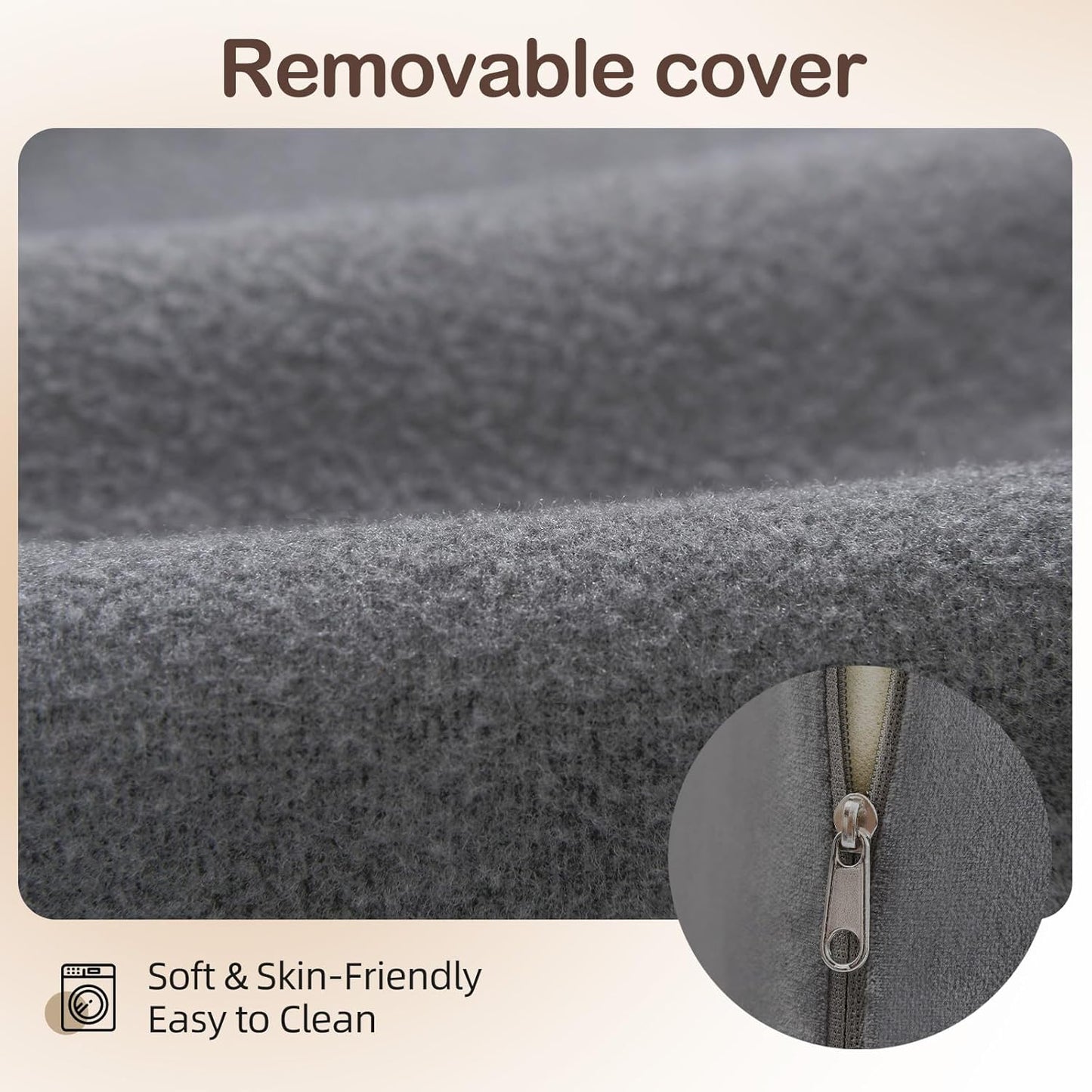 Back Pillow for Bed — 21" Extra-Wide 2-in-1 Dual-Layer Wedge with Adjustable Headrest, Soft Cover