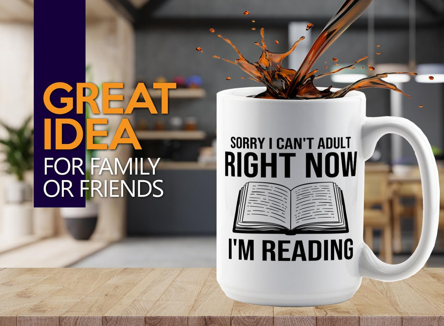 Book Lover Coffee Mug 15oz White -Sorry I cant - Bookworm Literature Library Book Lover Reader Booked Editor Intellectual Studious