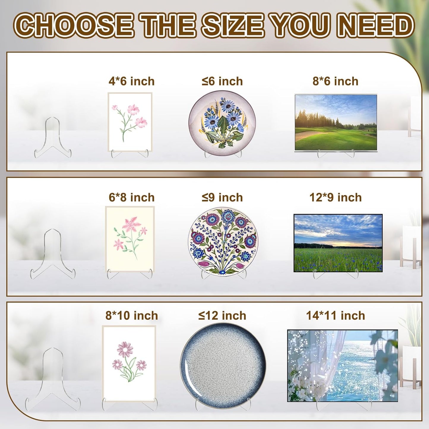 PATIKIL 3 Inch Acrylic Plate Display Stand, 2 Pack Small Clear Easel Plate Holder Picture Stands for Display Frames Card Picture CD Book Challenge Coin(Tripod)