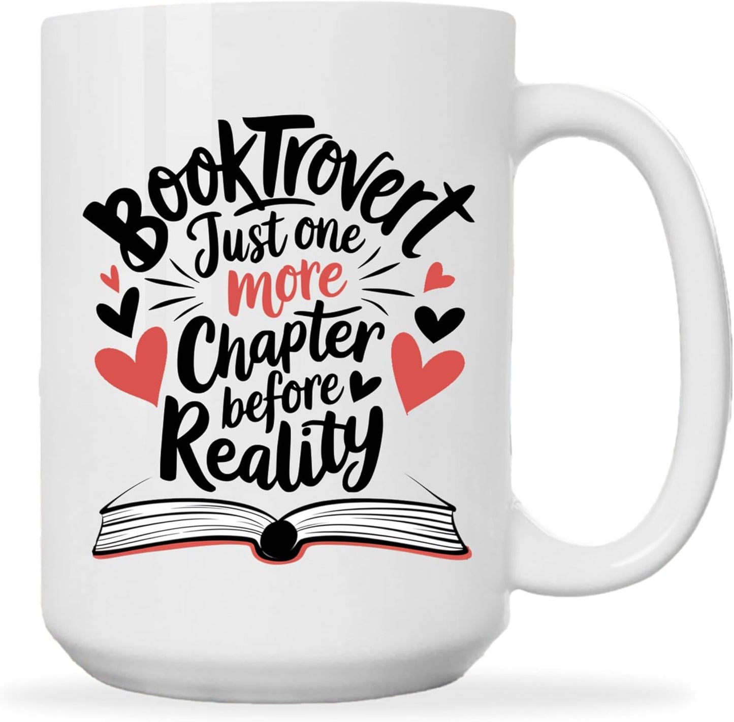 Book Lovers Coffee Mug 15oz White -Booktrovert Chapter A - Gift for Book Club Bookworm Bookish Reading Nerdy Avid Readers Women