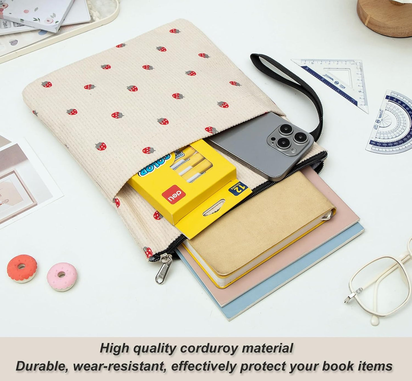 Book Sleeve, Book Covers for Paperbacks with Zipper, Book Lover Gifts