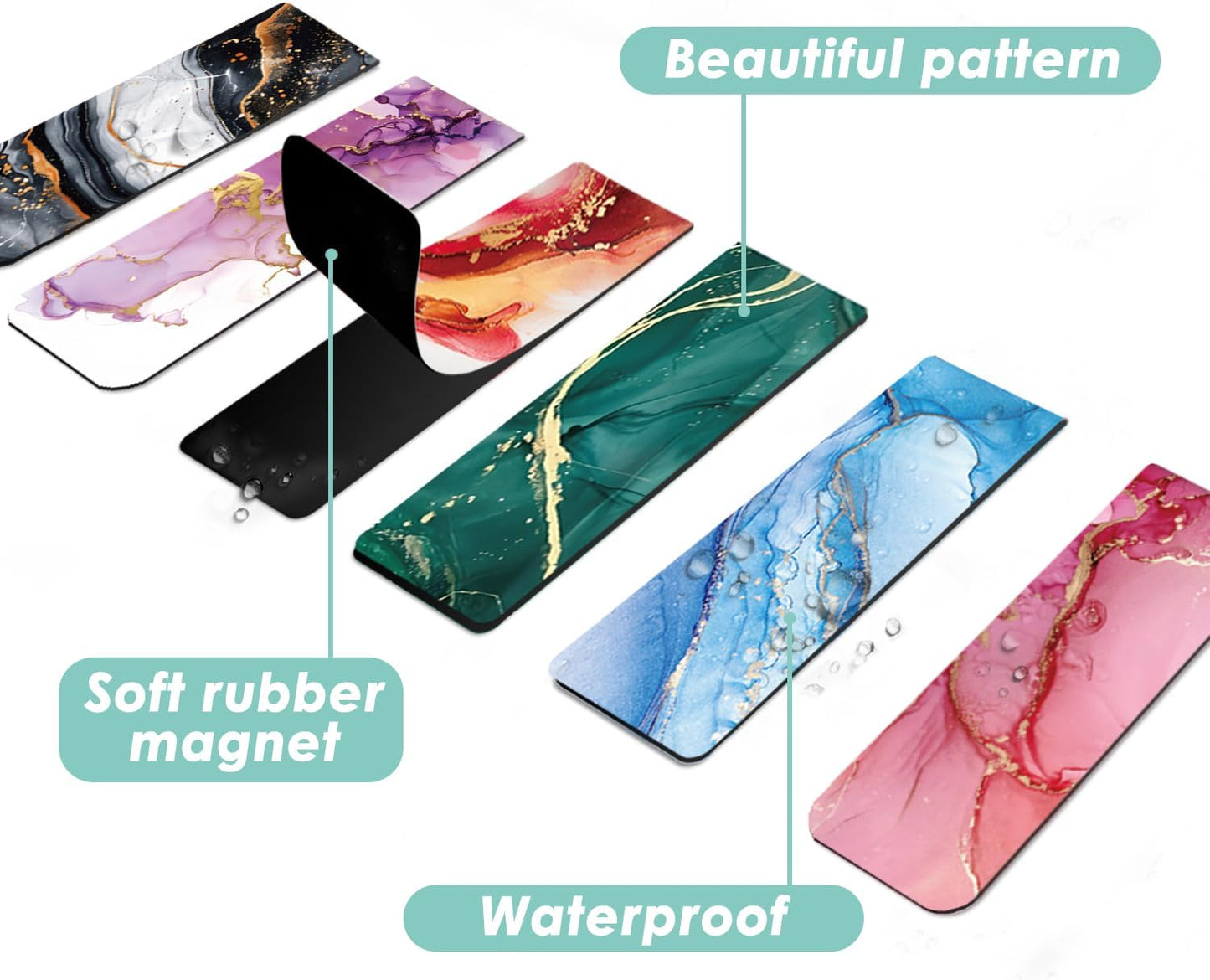 15 Pieces Bookmark, Magnetic Bookmarks for Book Lovers Women Men, Bookmarks Bulk for Reading Lovers, Magnet Bookmark Clips for Teachers Students