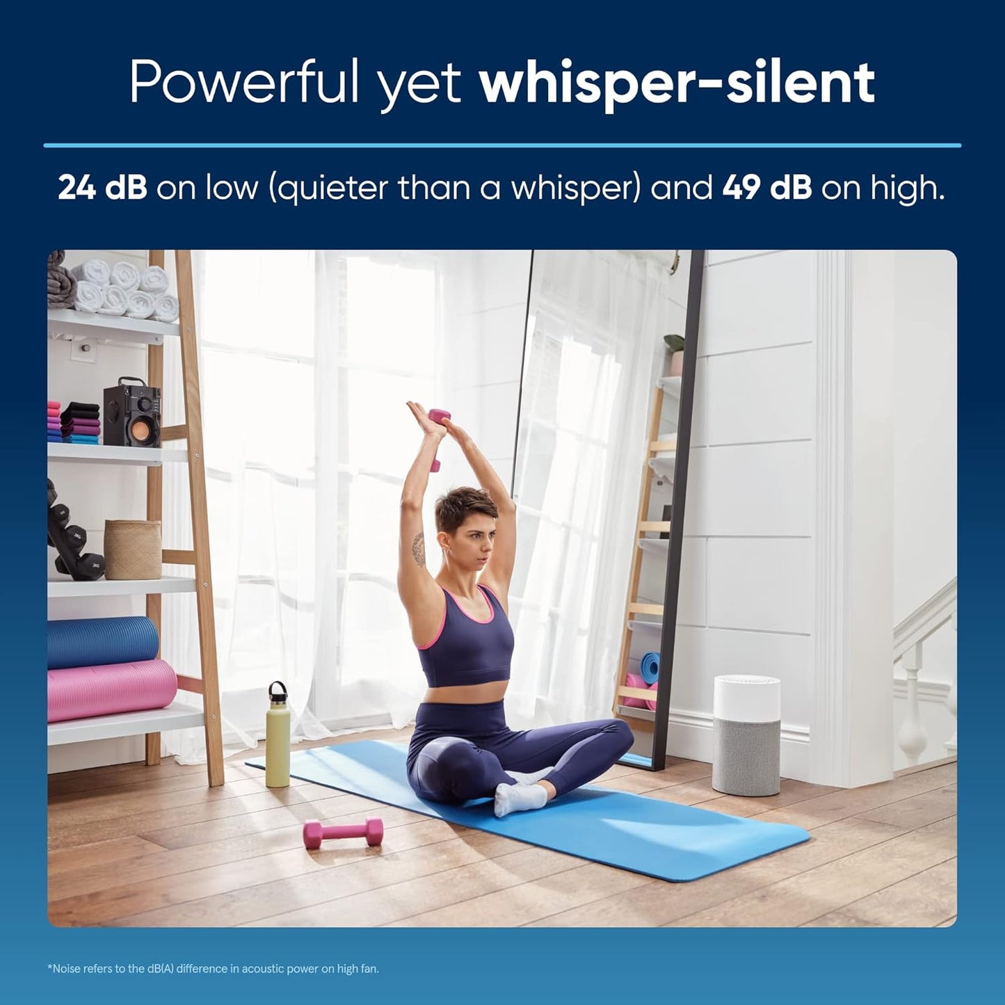 BLUEAIR Air Purifiers for Bedroom Small Room Air Purifiers for Home Air Purifiers for Pets Allergies Air Cleaner, HEPASilent Virus Air Purifier for Dust Baby Air Purifier for Nursery Blue Pure 511