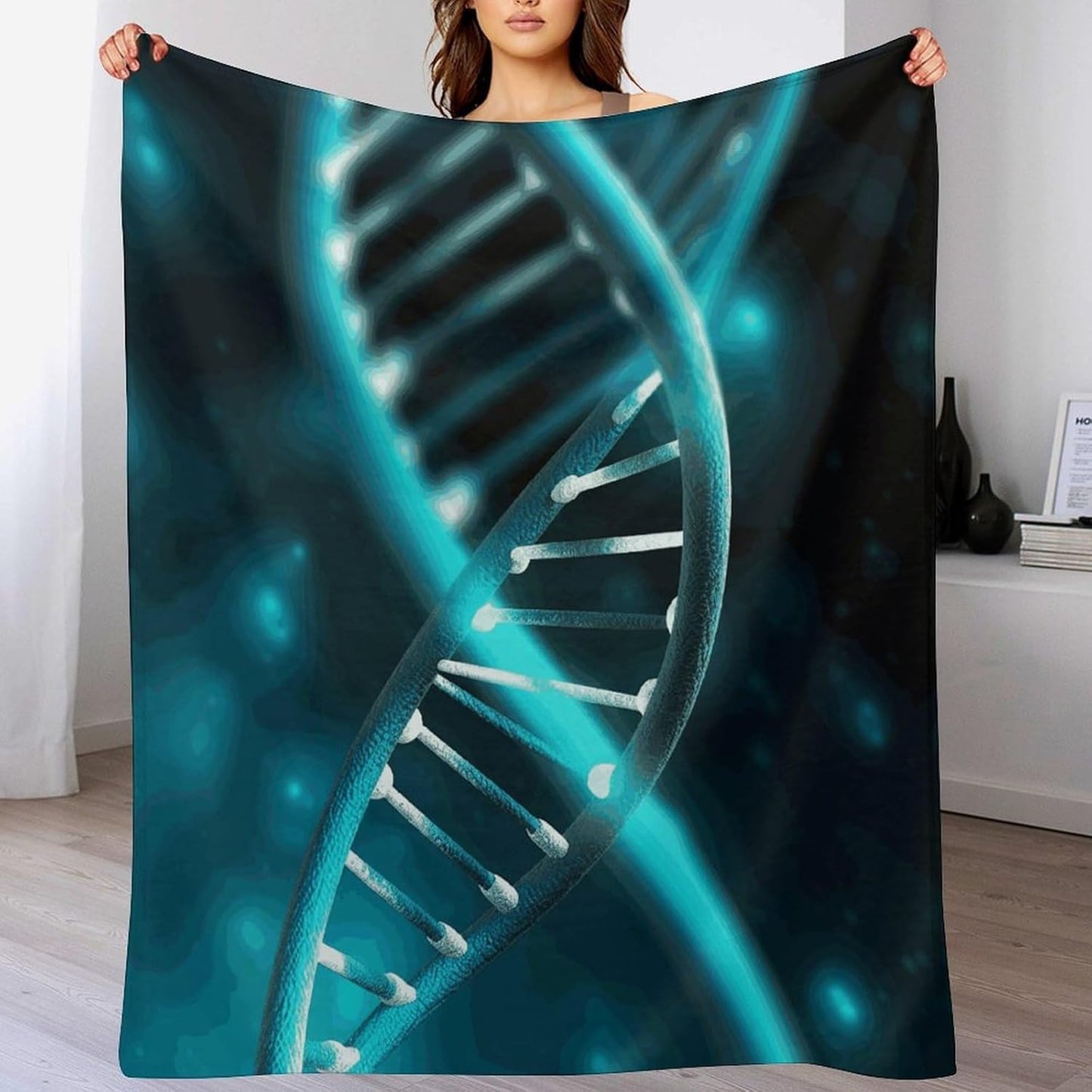 Science Gene Strand Blanket Super Soft Lightweight Throw Blanket Cute Cozy Warm Bed Blanket Decorative Fuzzy Blanket All-Season Home Decor Gift for Sofa Couch Living Room 40"*50" （100 * 130cm）