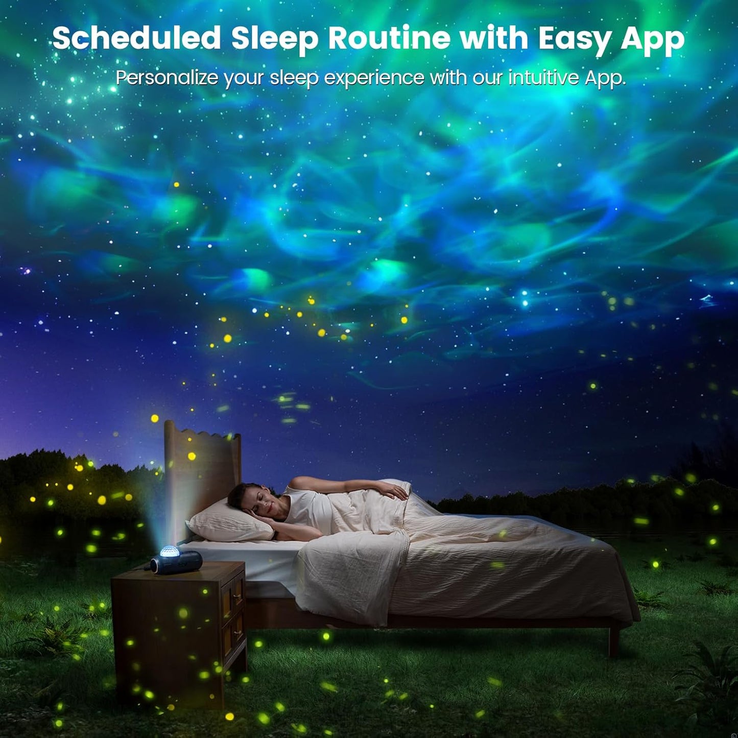 Glocusent Star Projector: 60 Soothing Sounds White Noise Sound Machine with HiFi Bluetooth Speaker for Bedroom - Galaxy Projector Work with App(2.4Ghz WiFi), Gifts for Adults Kids Birthday (BlackⅠ)