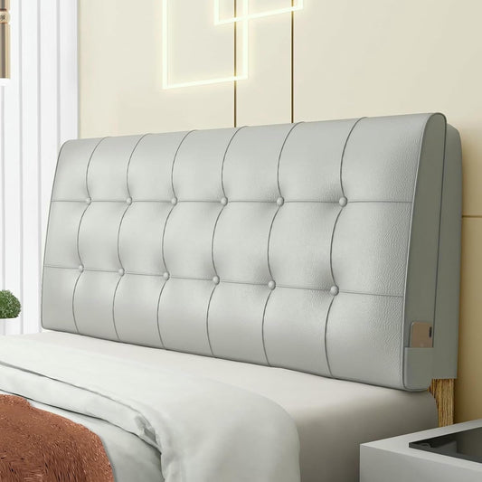Navy,Straps/79x23x2In,Headboard Upholstered Rectangular Bedside Pillow,Solid Color Lumbar Support Cushion Waterproof Headboard Large Backrest Bunk Bed Soft Bed Pillow