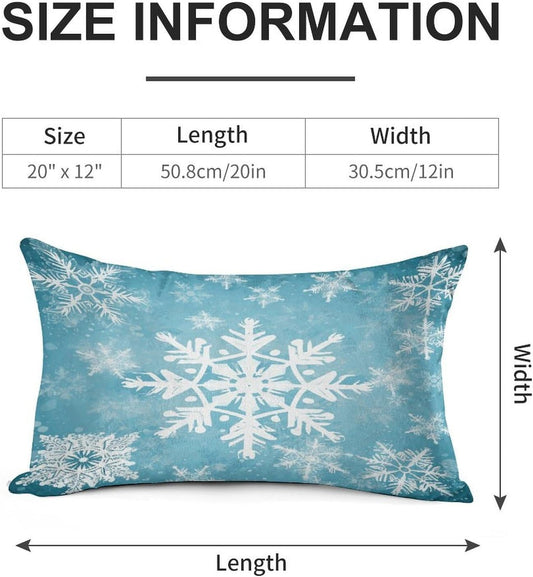 Winter Snowflake Throw Pillow Covers Gold Velvet Pillowcases with Invisible Zipper Pillow Shams Cozy Cushion Cover Soft Pillow Cases Home Decor Pillow Protectors 12 "×20 "