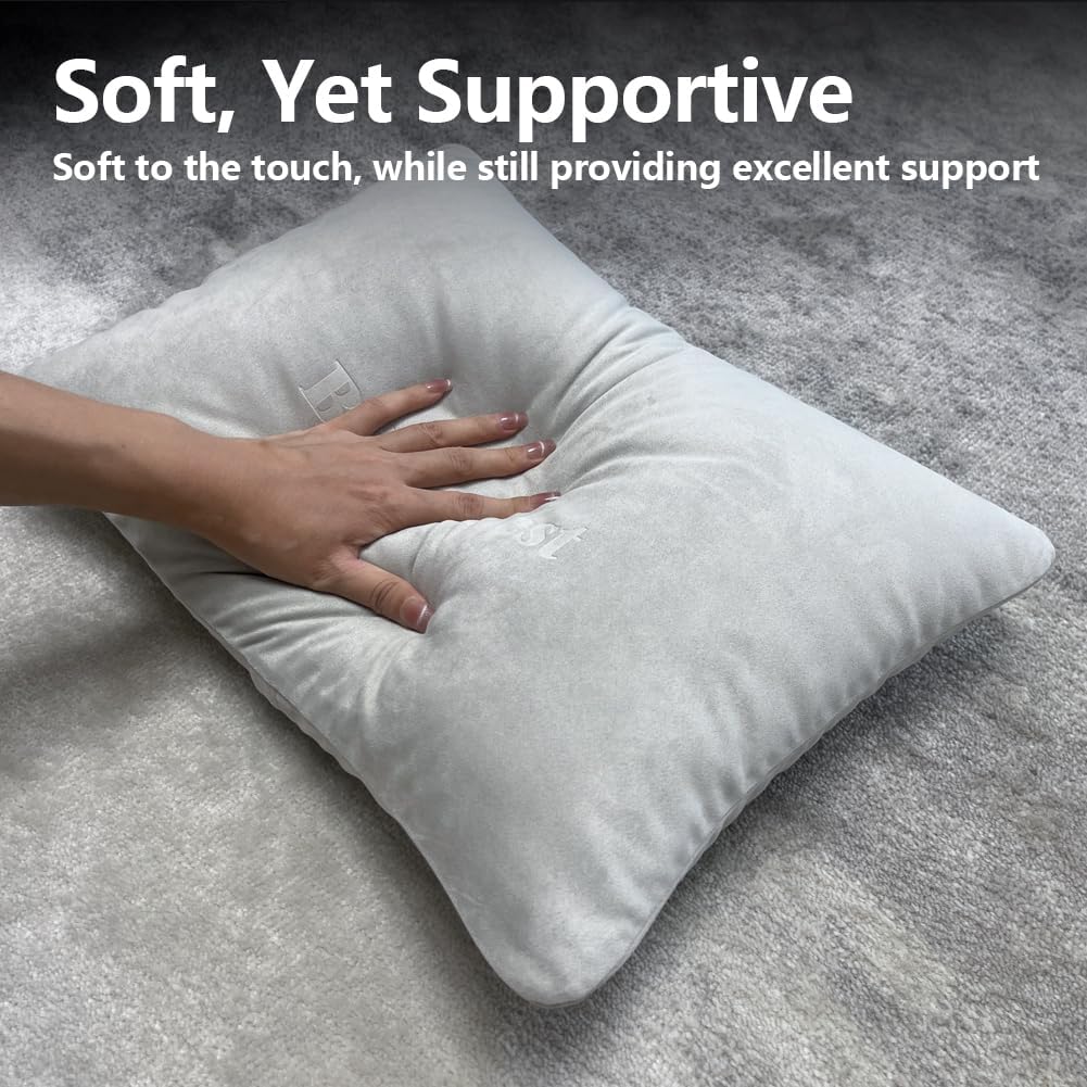 Suede Lumbar Support Pillow 1 Pack Uniquely Designed for Lower Back Support Neck Support Cushion Multi-Purpose Pillow Extra Soft