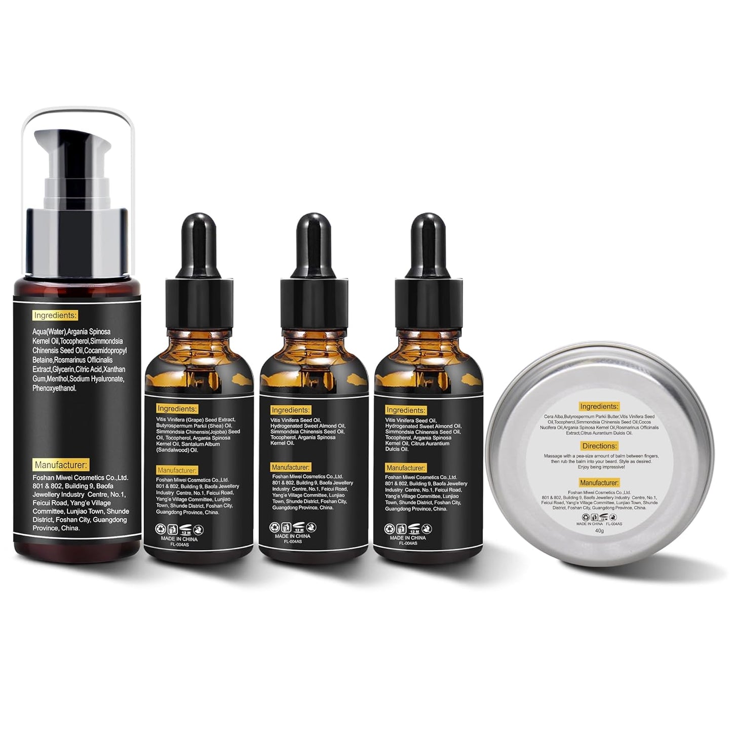Beard Kit for Men Grooming & Care W/3 Pack Beard Oil, Wash, Balm, Comb, Brush, Scissors,Anniversary Valentines Birthday Fathers Gifts Idea for Husband Him Boyfriend Dad Men Christmas Stocking Stuffers