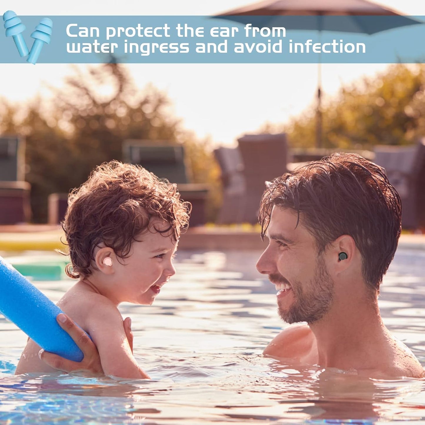 10 Pairs Swimming Earplugs Silicone Noise Cancelling Ear Plugs Reusable Waterproof Earplugs with Case for Swimming and Sleeping, 10 Assorted Colors