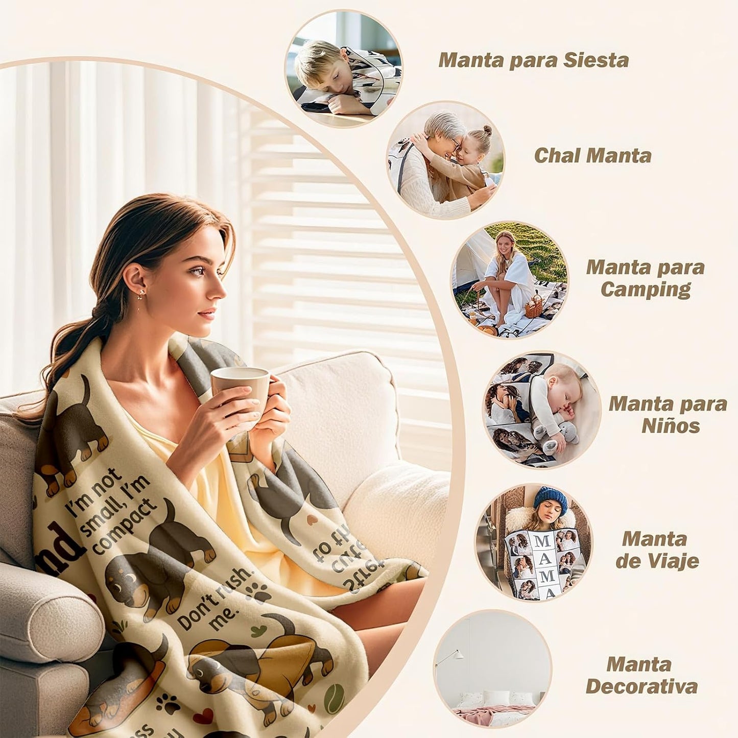 Dachshund Throw Blanket Gift, Cute Doxie Wiener Dog, Dog Lover Present for Women and Men, Cozy Couch Bed Travel Decor, Birthday Christmas Mother's Day Housewarming, 50'' x 60''