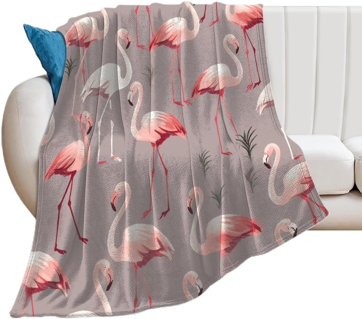 Pink Flamingo Pattern Blanket Super Soft Lightweight Throw Blanket Cute Cozy Warm Bed Blanket Decorative Fuzzy Blanket All-Season Home Decor Gift for Sofa Couch Living Room 30"*40"（76 * 100cm）