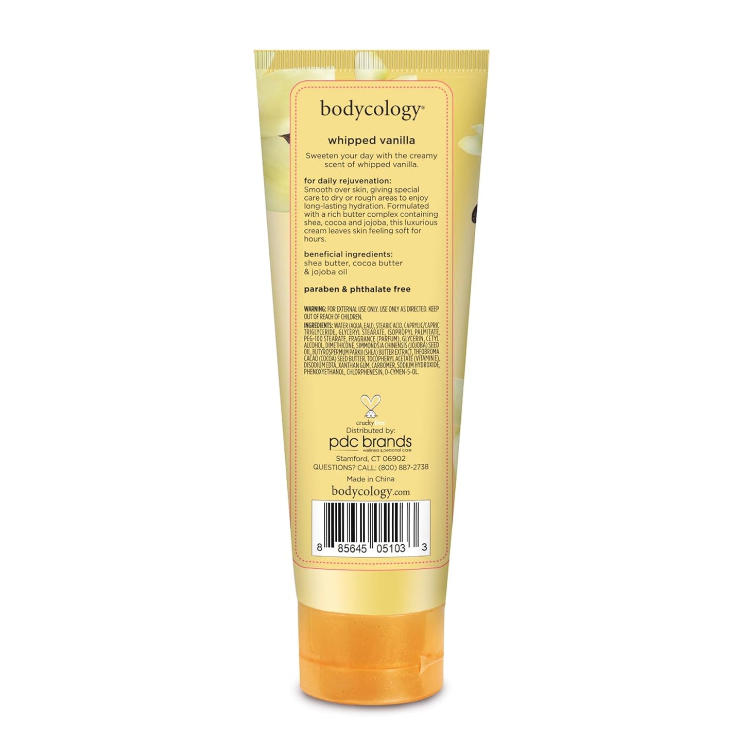Bodycology Shea Butter Body Cream, Whipped Vanilla, 8 oz
