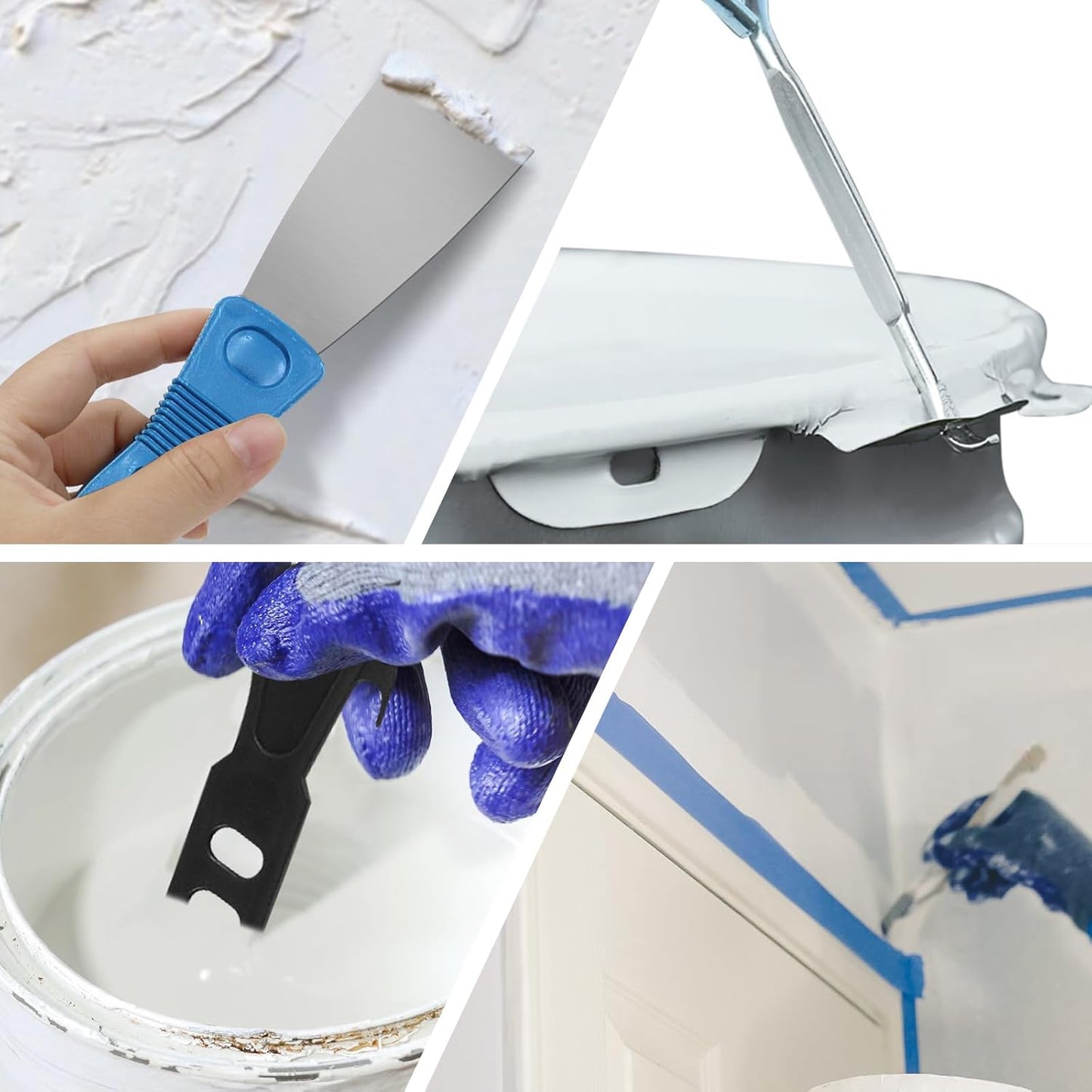 31 PCS Paint Roller Kit with Extension Pole 2 to 4 Ft,9"4"Paint Rollers Covers Frame Tray Painters Tape Professional Long Handle Paint Brush Roller Set for Painting Walls House Corner Stain Concrete