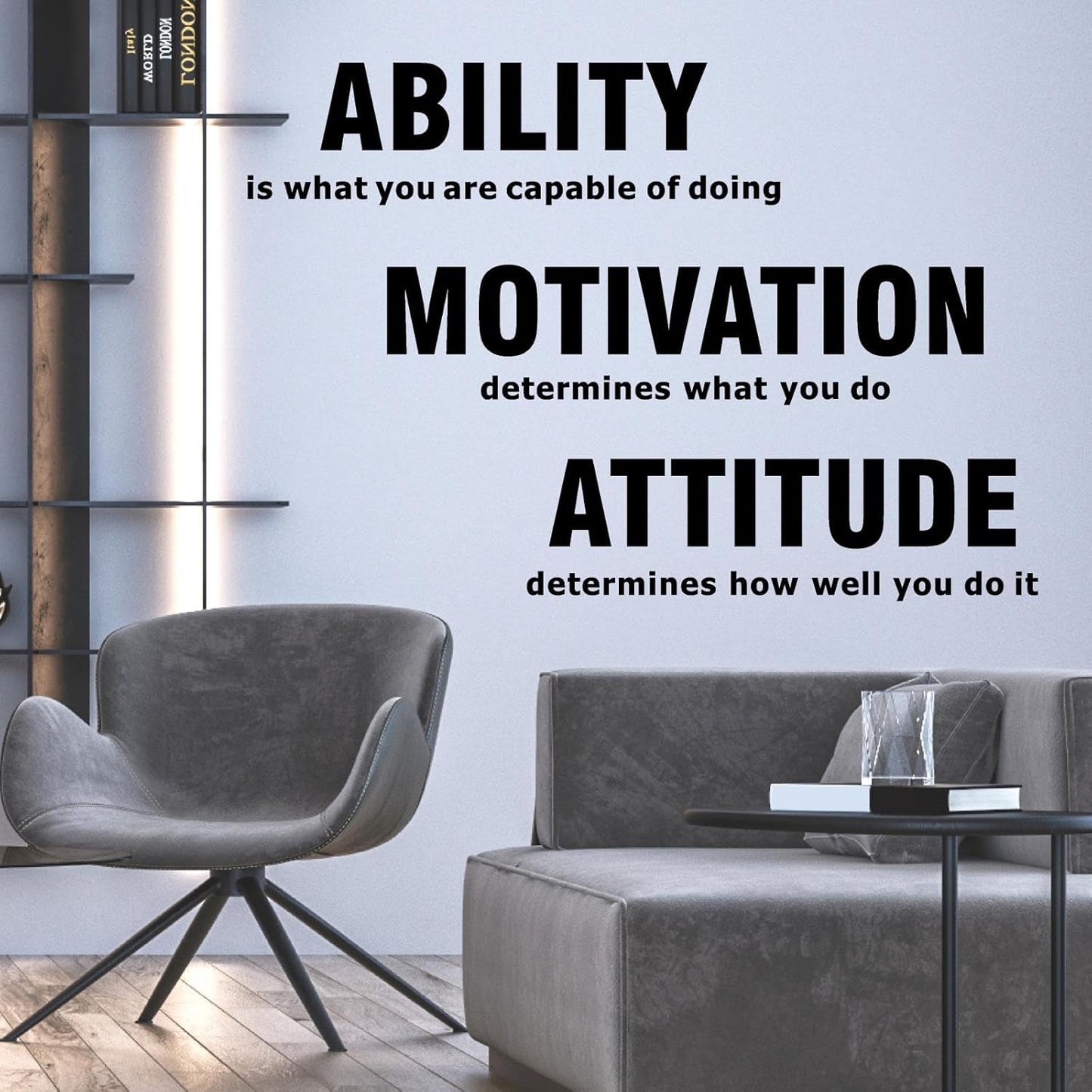 Inspirational Quotes Wall Stickers Large Vinyl Positive Saying Wall Decals Black Postive Quote Stickers Inspirational Lettering Decals Gym Motivational Quotes Stickers for Office Gym Home Decor