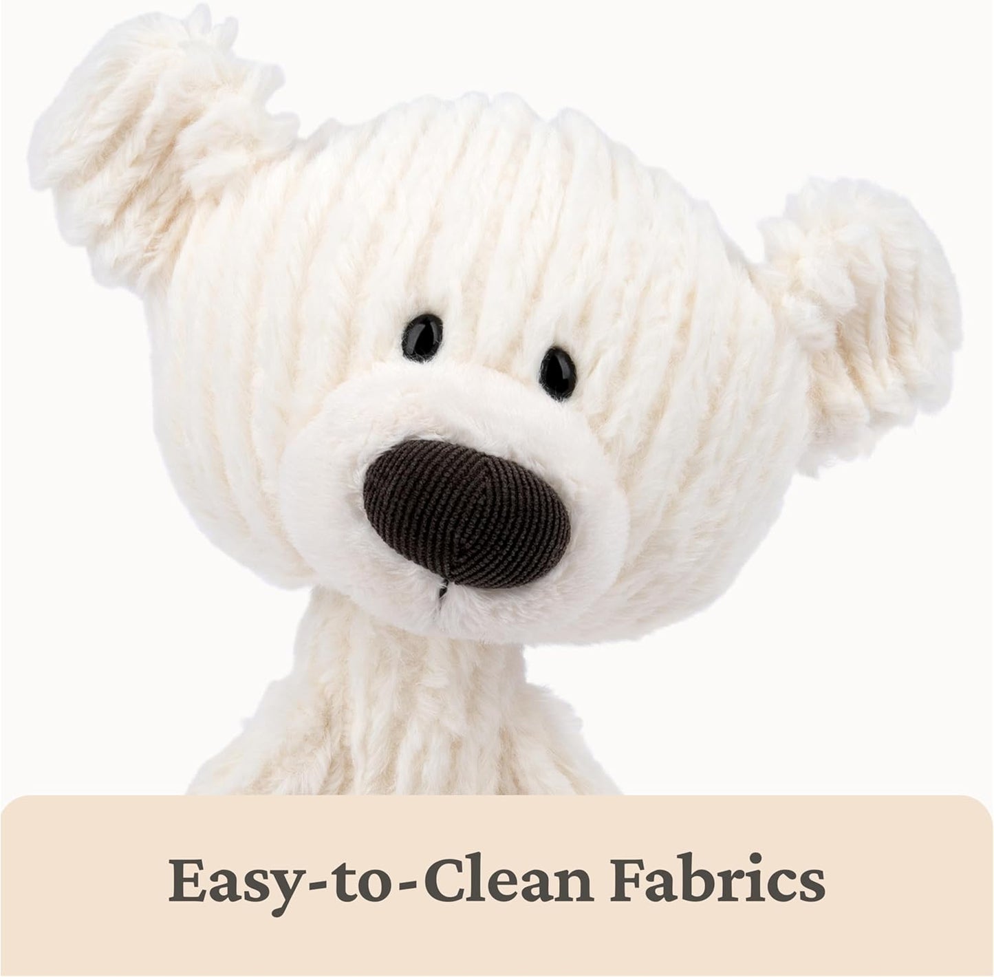 GUND Toothpick Cable, Teddy Bear Stuffed Animal for Ages 1 and Up, Cream/Offwhite, 15”
