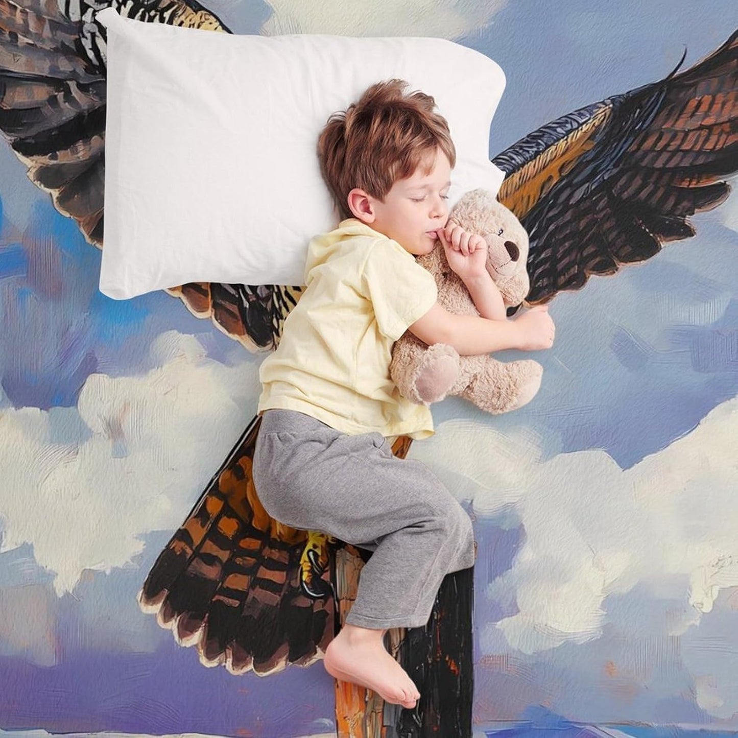 Beautiful Peregrine Falcon Bird Throw Blanket for Couch Bed Plush Cozy Fuzzy Flannel Blanket for All Season 55"x70"