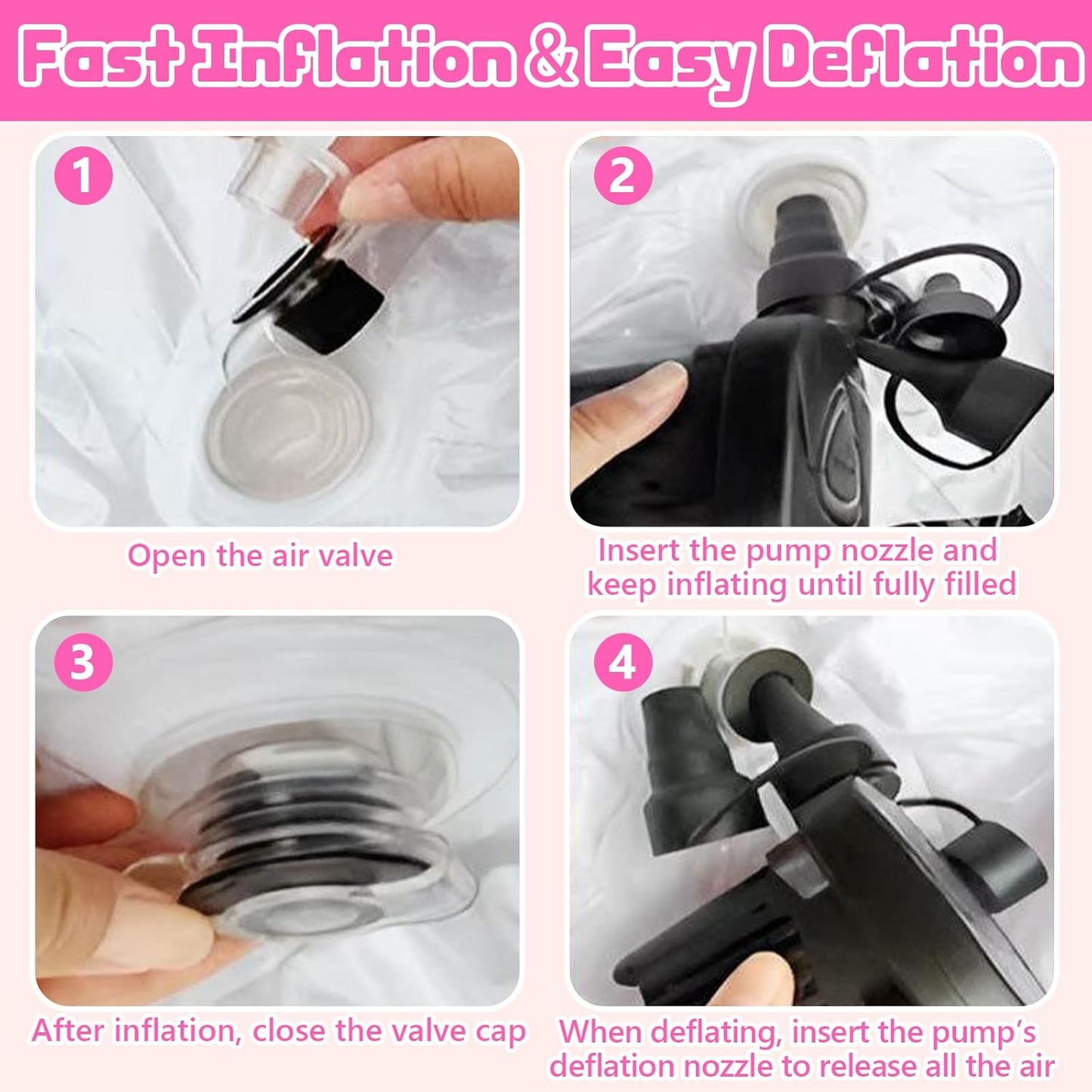 Portable Inflatable Pregnancy Pillow, Full Body Support Pregnancy Mattress with Electric Pump, Pregnant Blow Up Pillow with Hole for Stomach Sleeping, Back Pain & SPD Relief (Khaki)