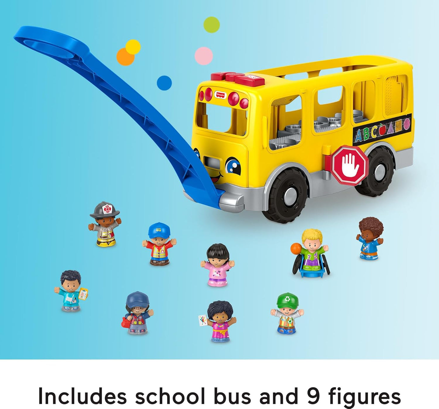 Fisher-Price Little People Toddler Toy Big Yellow School Bus & Community Heroes Set, Musical Pull-Along Vehicle & Figures for Kids Ages 1+ Years (Amazon Exclusive)