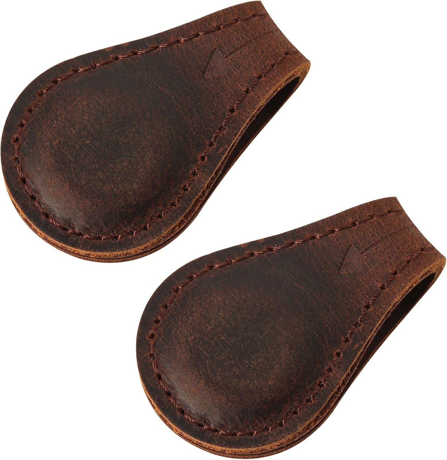 Magnetic Leather Bookmarks Book Marks for Reading Women Men Book Lovers Readers (Brown-2PC)