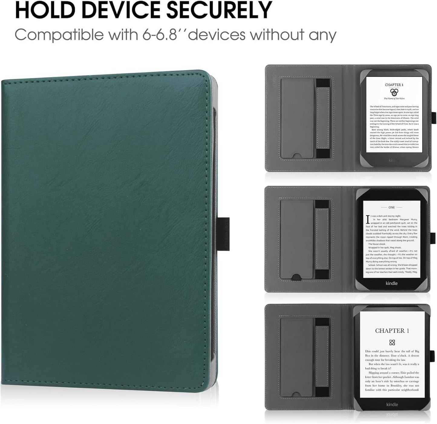 Universal Case for 6-6.8-7 inch eReaders, Paperwhite Case with Hand Strap Compatible with All 6" 6.8" 7" Paperwhite 2024/Paperwhite 2023/ Signature Edition Kobo E-Book