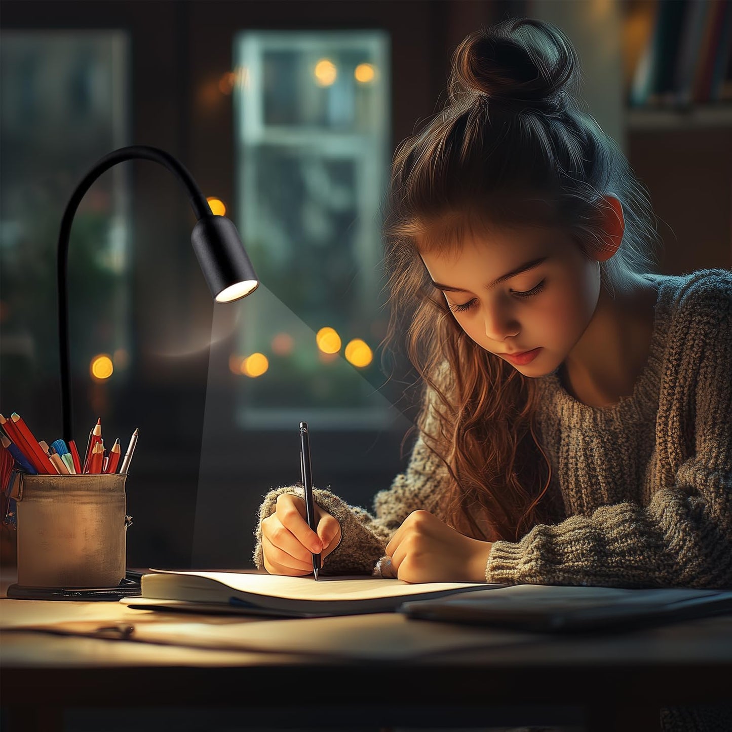LED Reading Light for Bed Headboard – Dimmable Clip-On Book Light with Flexible Gooseneck, Adjustable Color Temperature (3000/4000/6000K), USB-Powered Desk Lamp for Dorms and Home