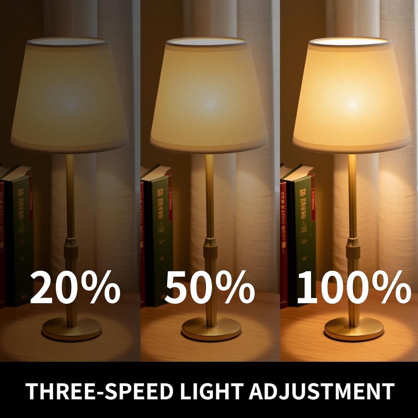 Cordless Table Lamp, Adjustable Height Battery Operated Desk Lamp with Remote, 5000mAh Rechargeable Light 16 RGB Colors for Bedroom, Living Room, Patio - White