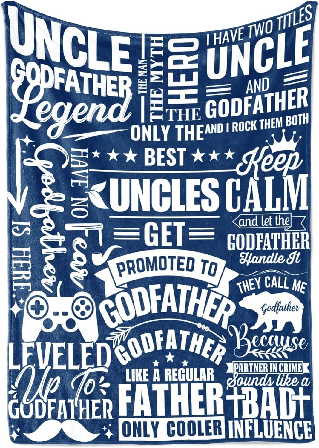 InnoBeta INNObeta Godfather Gifts, Throw Blanket for Godfather, Funny Gift Idea for The Best Godfather for Proposal,