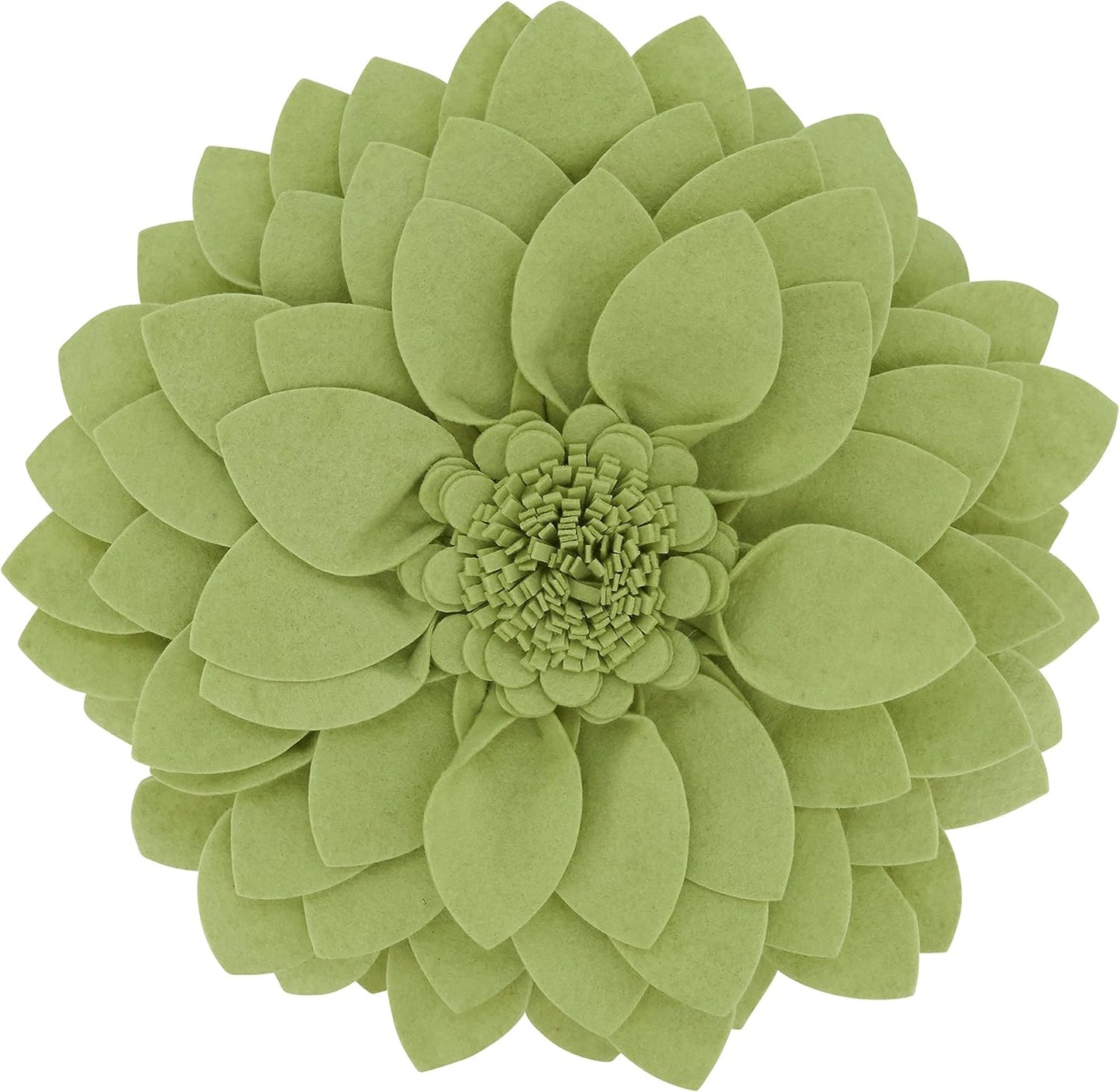 SARO LIFESTYLE Flower Shaped Felt Throw Pillow