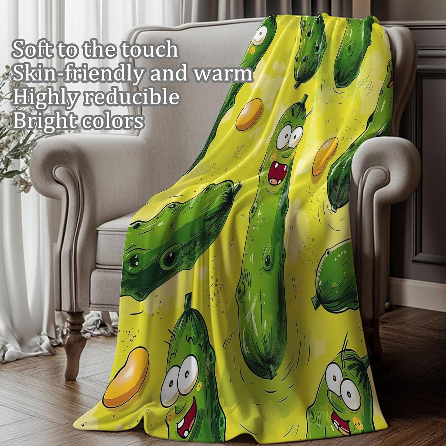 Cow Blanket, Lightweight All Seasons Warm Throw, 50x60 Inch Funny Realistic Flannel Blankets, Playful Farm Animal and Grassland Print Home Decor Accent and Gifts for Sofa, Bedding