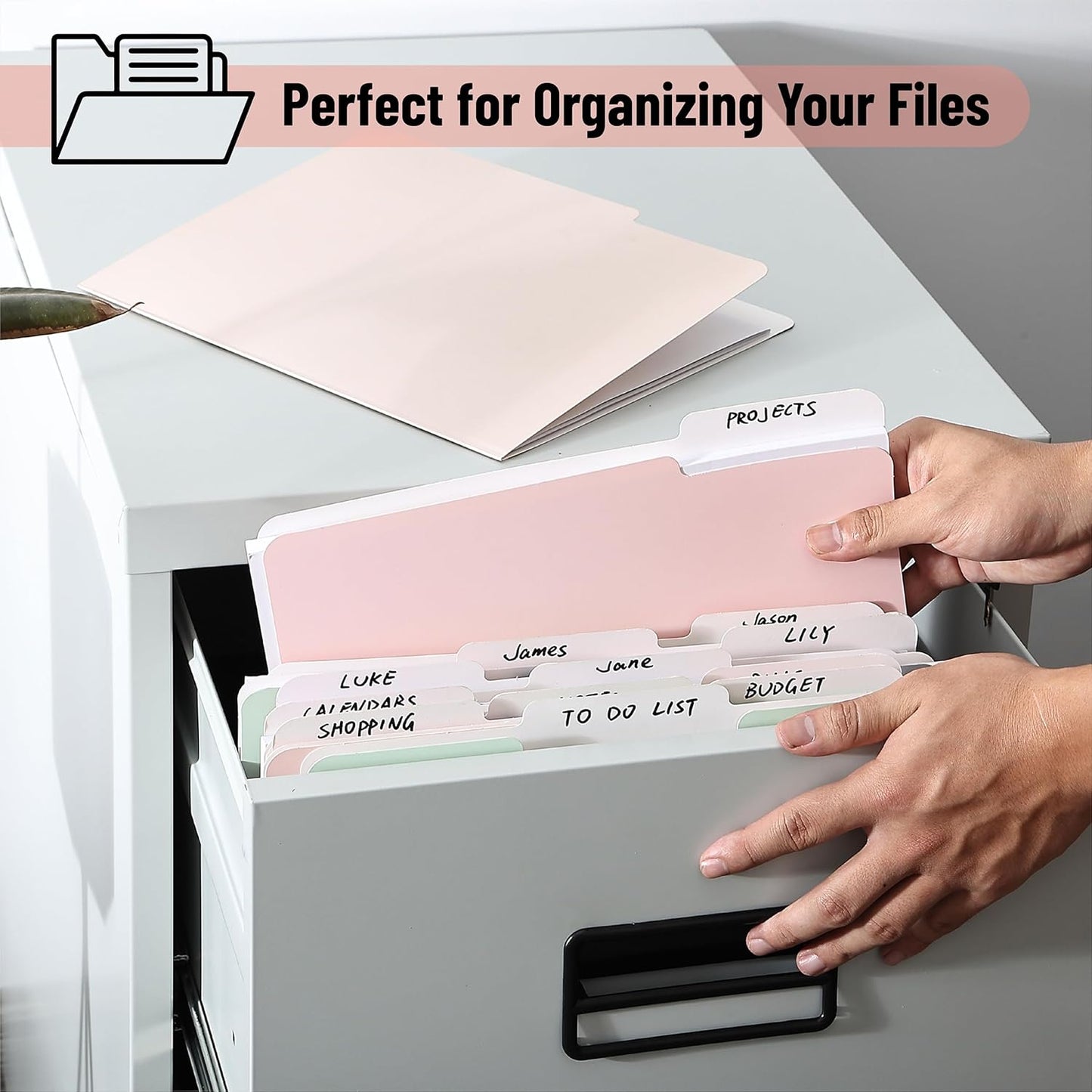 Mr. Pen- File Folders, 18 Pack, Morandi Colors, 1/3-Cut Tab, File Folders Letter Size, Colored File Folders, Office File Folder