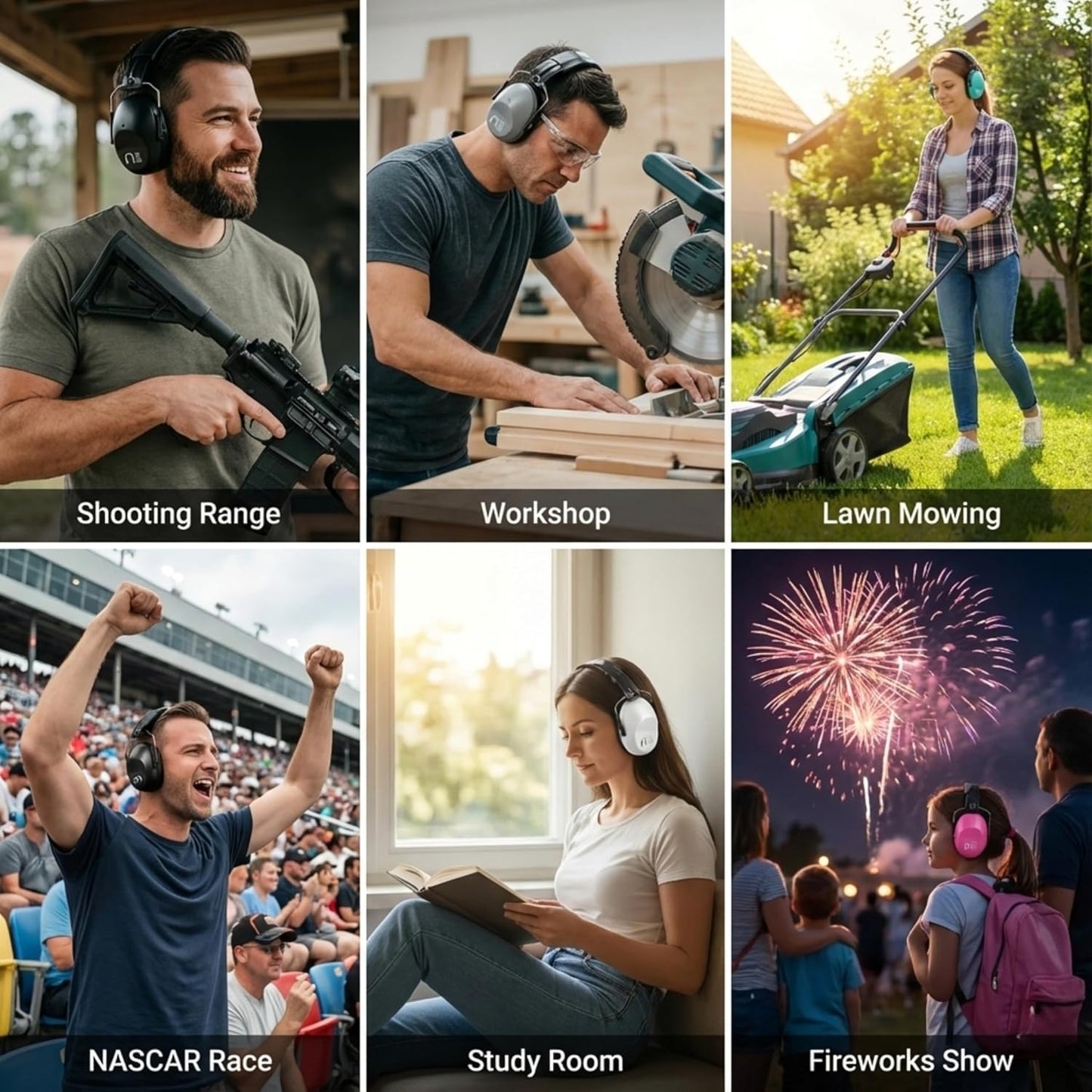 Pro For Sho 34dB NRR Hearing Protection Ear Muffs – Highest NRR Compact Design Ear Protection for Loud Events & Sensory Use