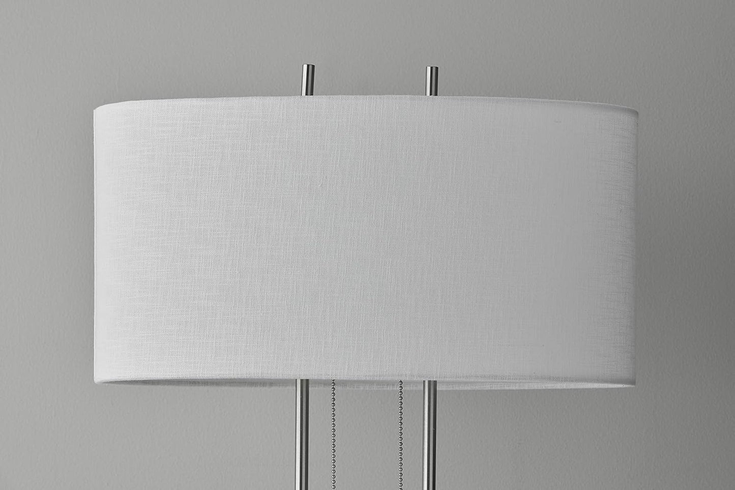 Adesso 4015-22 Duet 27" Table Lamp, Satin Steel, Smart Outlet Compatible