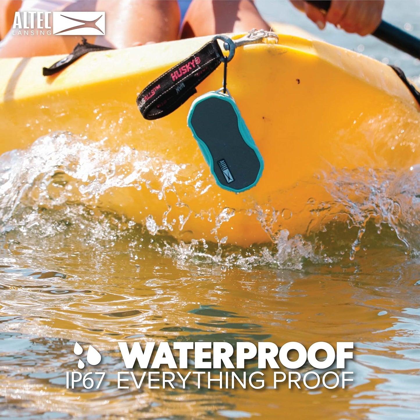 Altec Lansing Baby Boom XL - Waterproof Bluetooth Speaker, Wireless & Portable for Travel & Outdoor Use, Deep Bass & Loud Sound, 1 Pack, Black