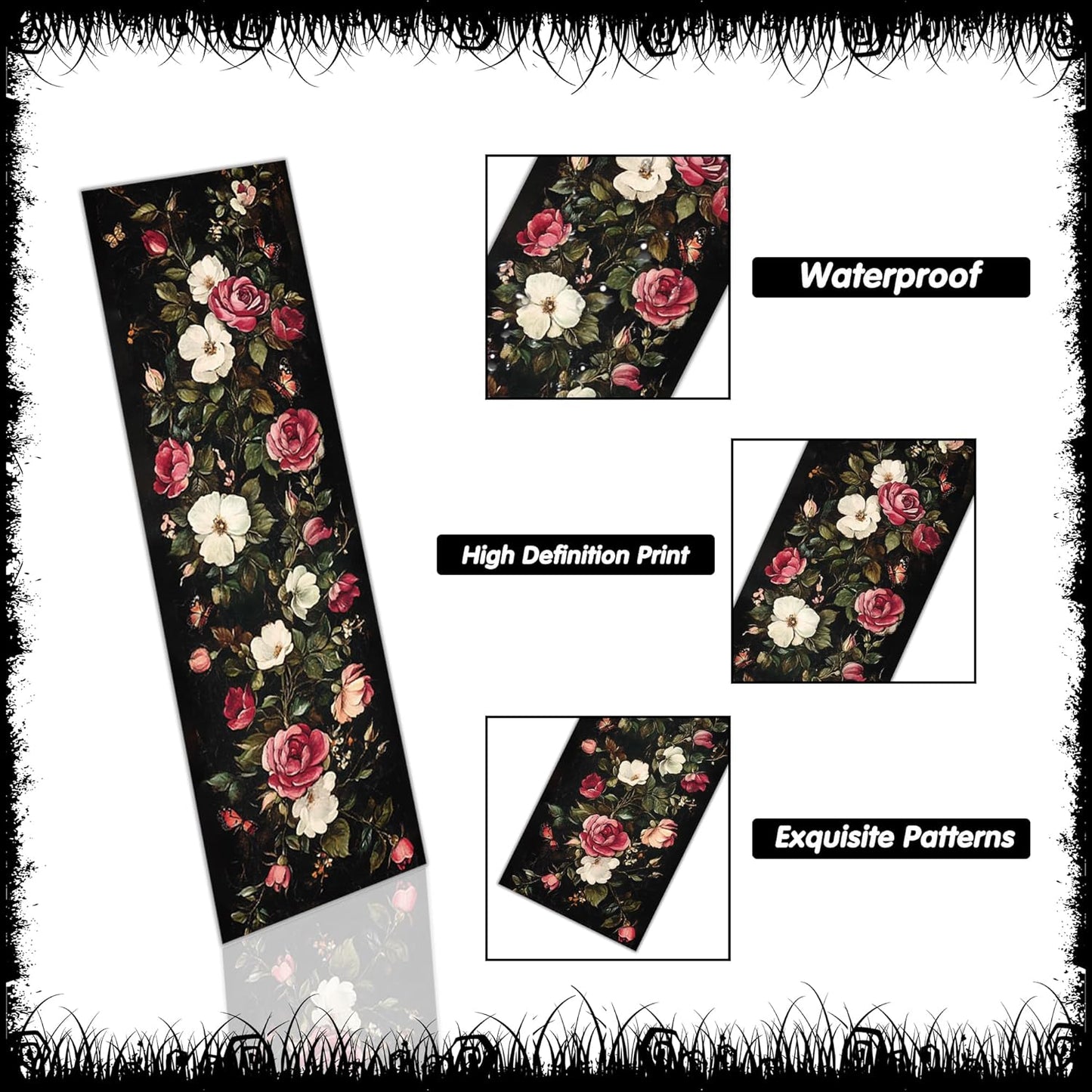 120 Pcs Dark Academia Bookmarks Bulk, Gothic Floral Aesthetic Paper Book Mark with 15 Designs for Reading Women, Dark Romance Merch Bookish Gifts Reading Accessories for Women Teens Adults